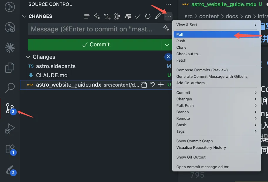 git pull