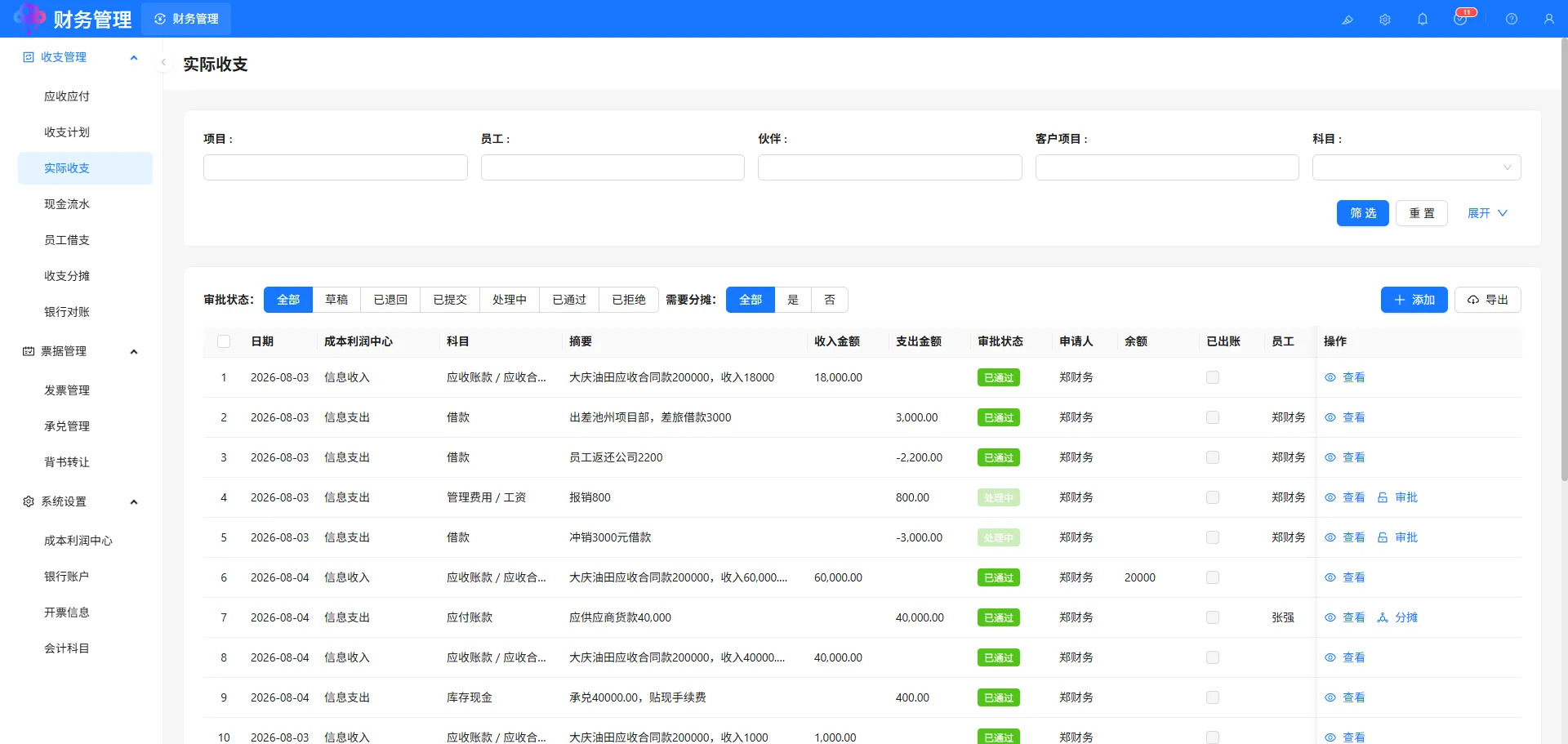 实际收支 实际收支